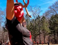  Stephanie Keenan competes as Charleston Warriors on NBC Spartan Ultimate Team Challenge Obstacle Race TV Show