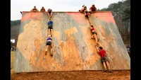 On the slip wall as NBC features Charleston Warriors in Episode 4 - Spartan Ultimate Team Challenge - Spartan vs. Ninja -  with Orla Walsh, Adam Von Ins, Stephanie Keenan, Steve Siraco and Elea Fauche