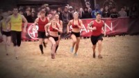 NBC features Charleston Warriors in Episode 4 - Spartan Ultimate Team Challenge - Spartan vs. Ninja -  with Orla Walsh, Adam Von Ins, Stephanie Keenan, Steve Siraco and Elea Faucheron running fast at 